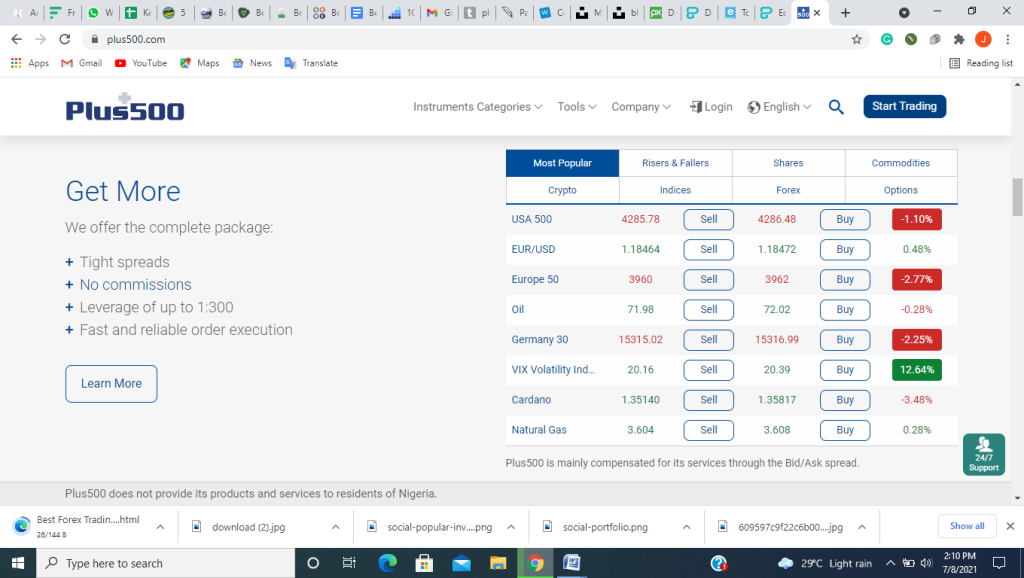 Pros of Plus500 Trading Platform