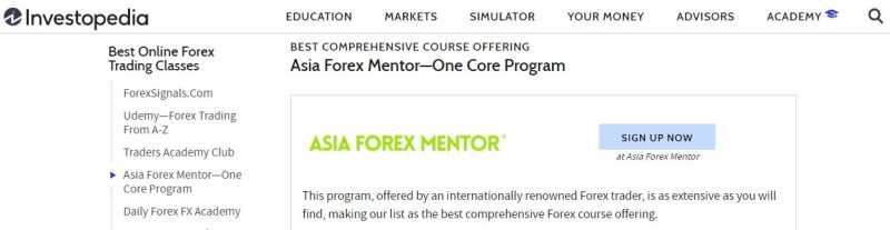 Investopedia Best Comprehensive Course Offering