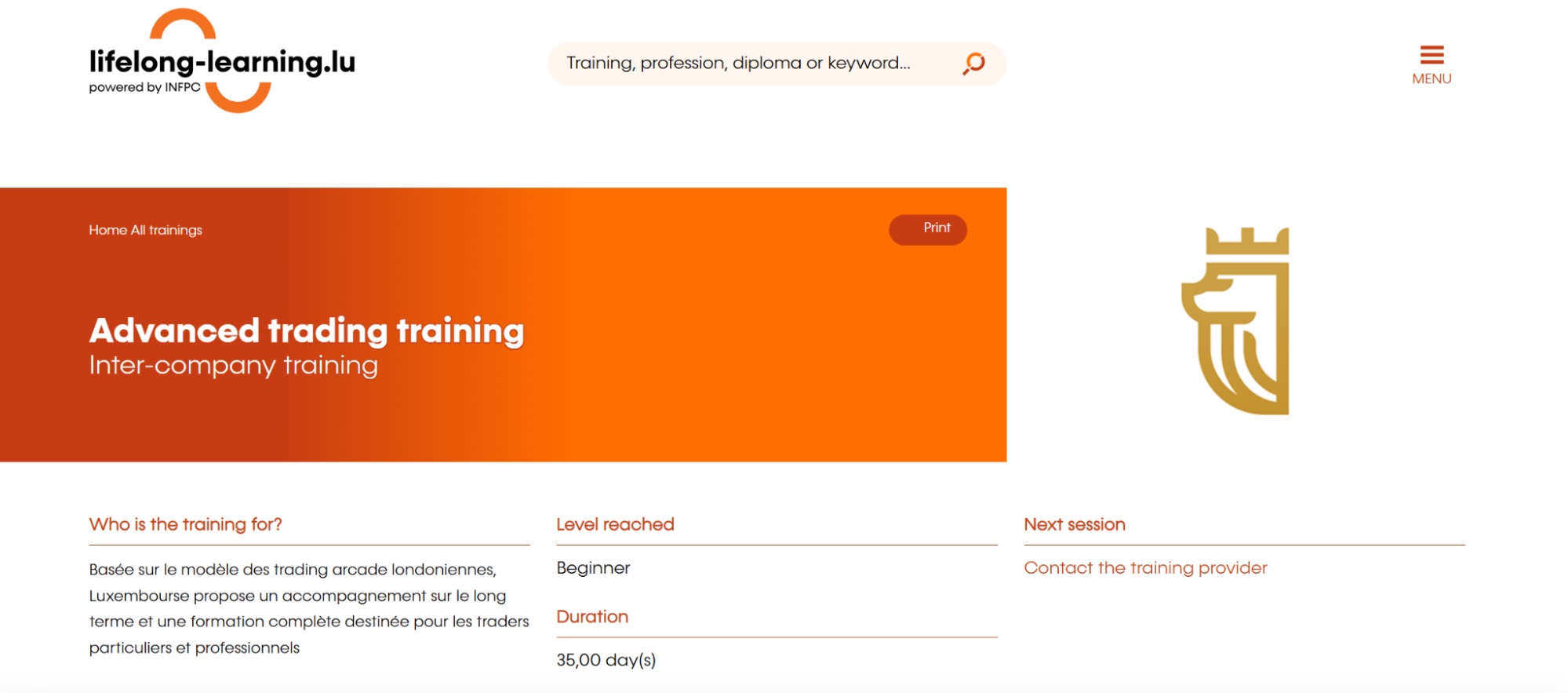 Advanced Trading Training - lifelong-learning