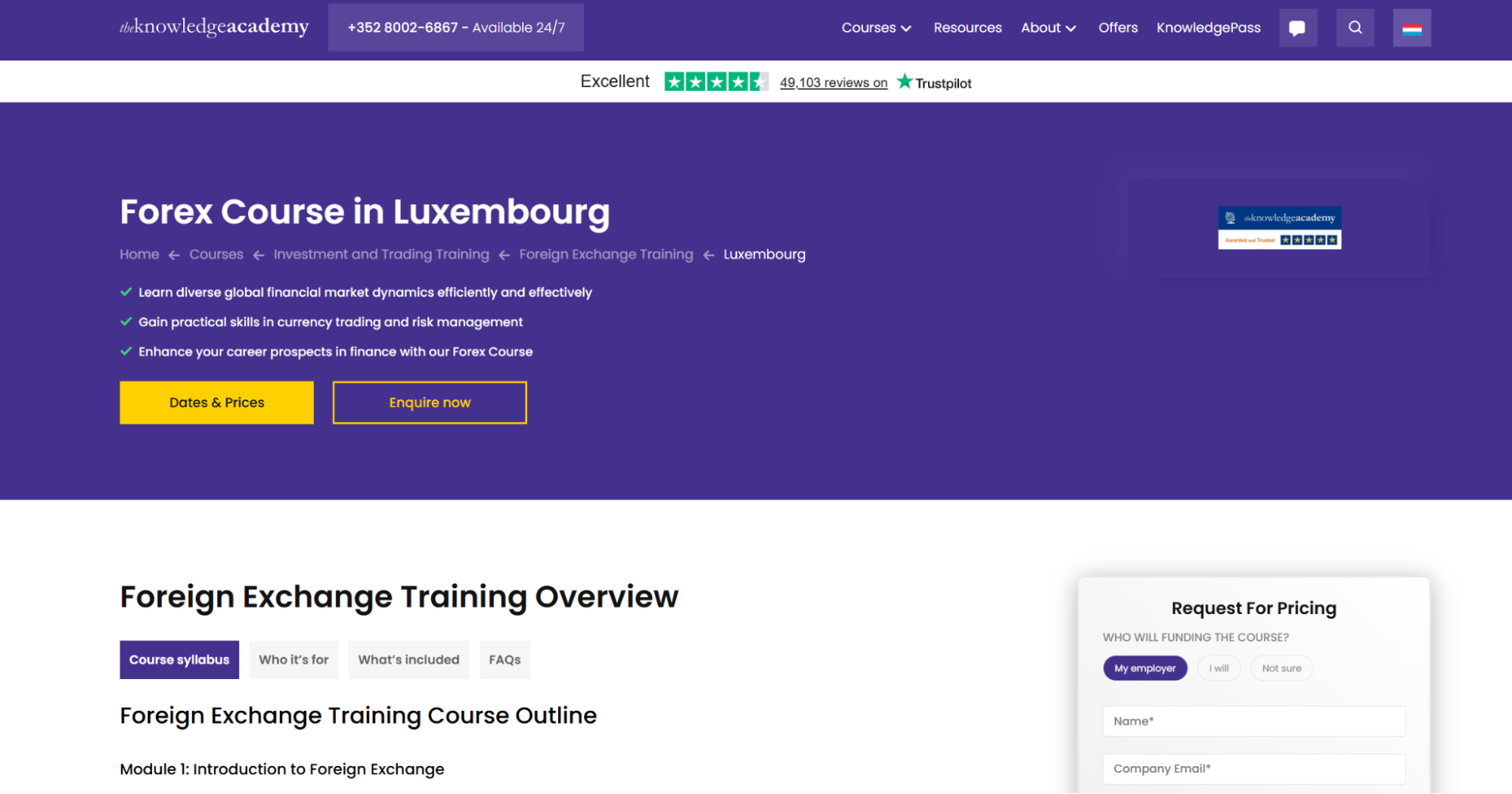Forex Training Course in Luxembourg - The Knowledge Academy