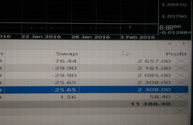 Eddie's MetaTrader broker statement showing $11,388.30 profit