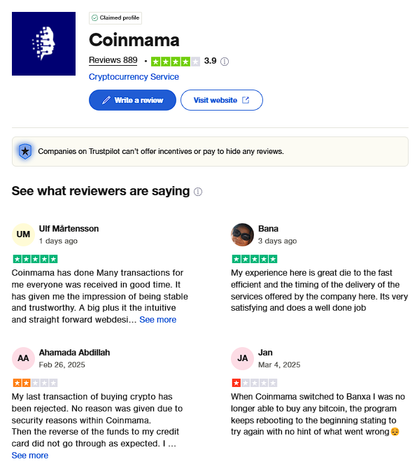Coinmama review