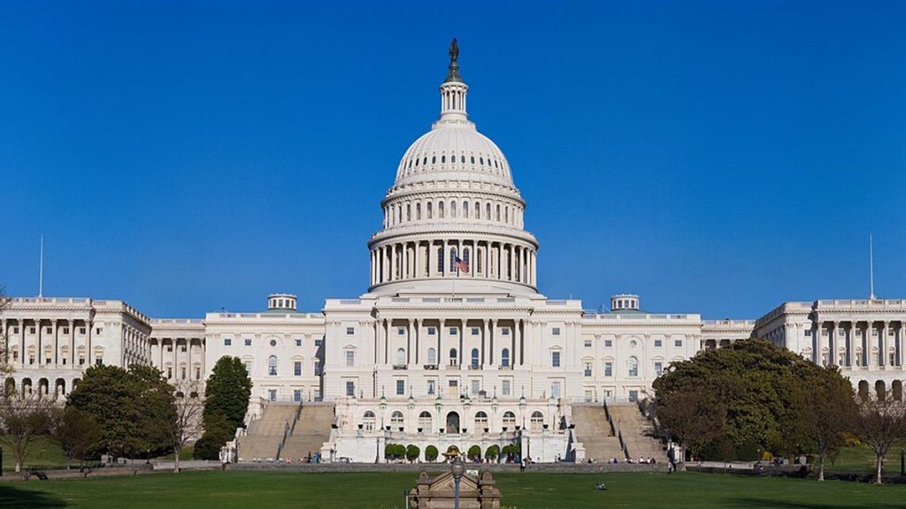 The United States Capitol building in Washington DC