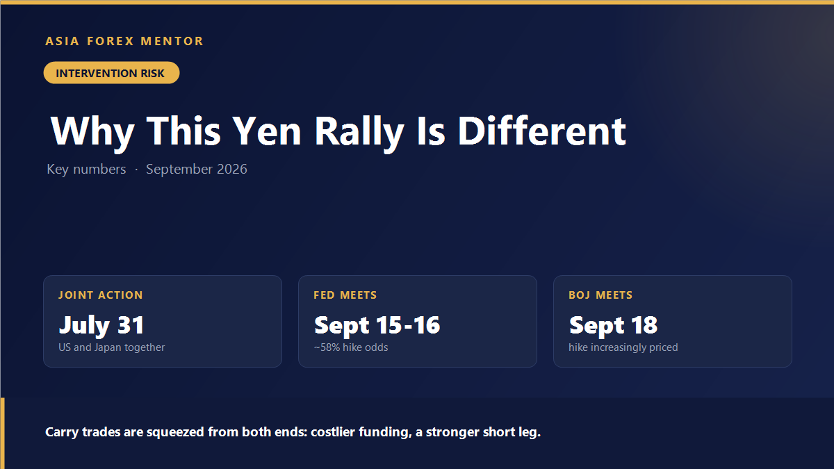 Yen carry trade squeezed by a 1% BOJ policy rate and joint US-Japan intervention on July 31